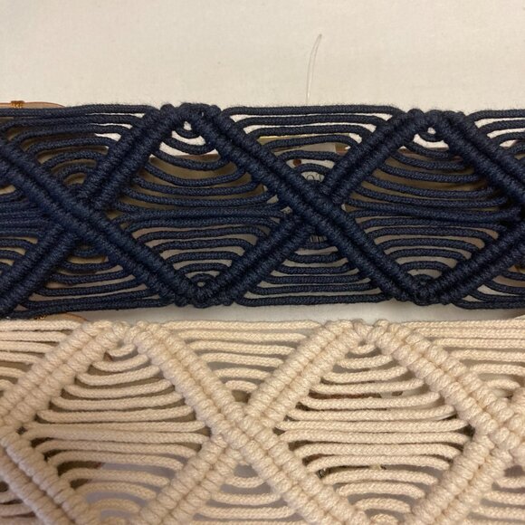 Two Macrame and Leather Belts 35" New with Tags - Picture 4 of 4